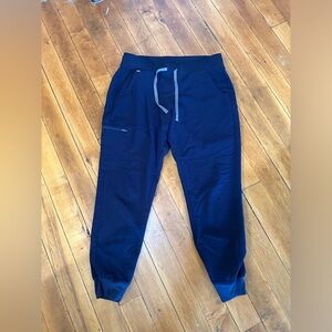 Navy figs joggers size large